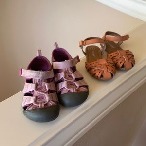 Keen water shoes and Cat & Jack sandals